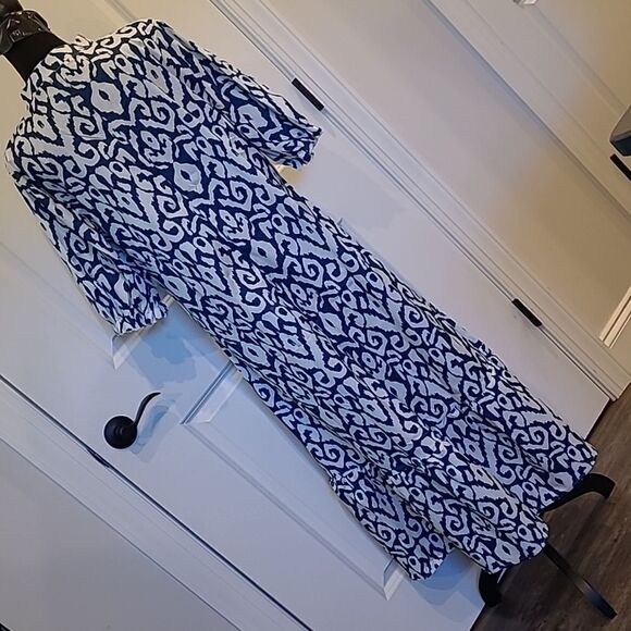 Maxie tiered 100% poly dress with neckline ties with tassels - Picture 5 of 10